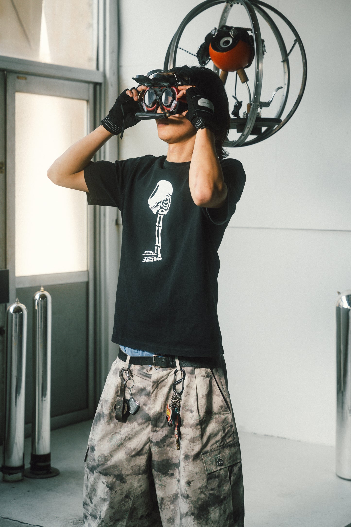 LEAKスカルTシャツ