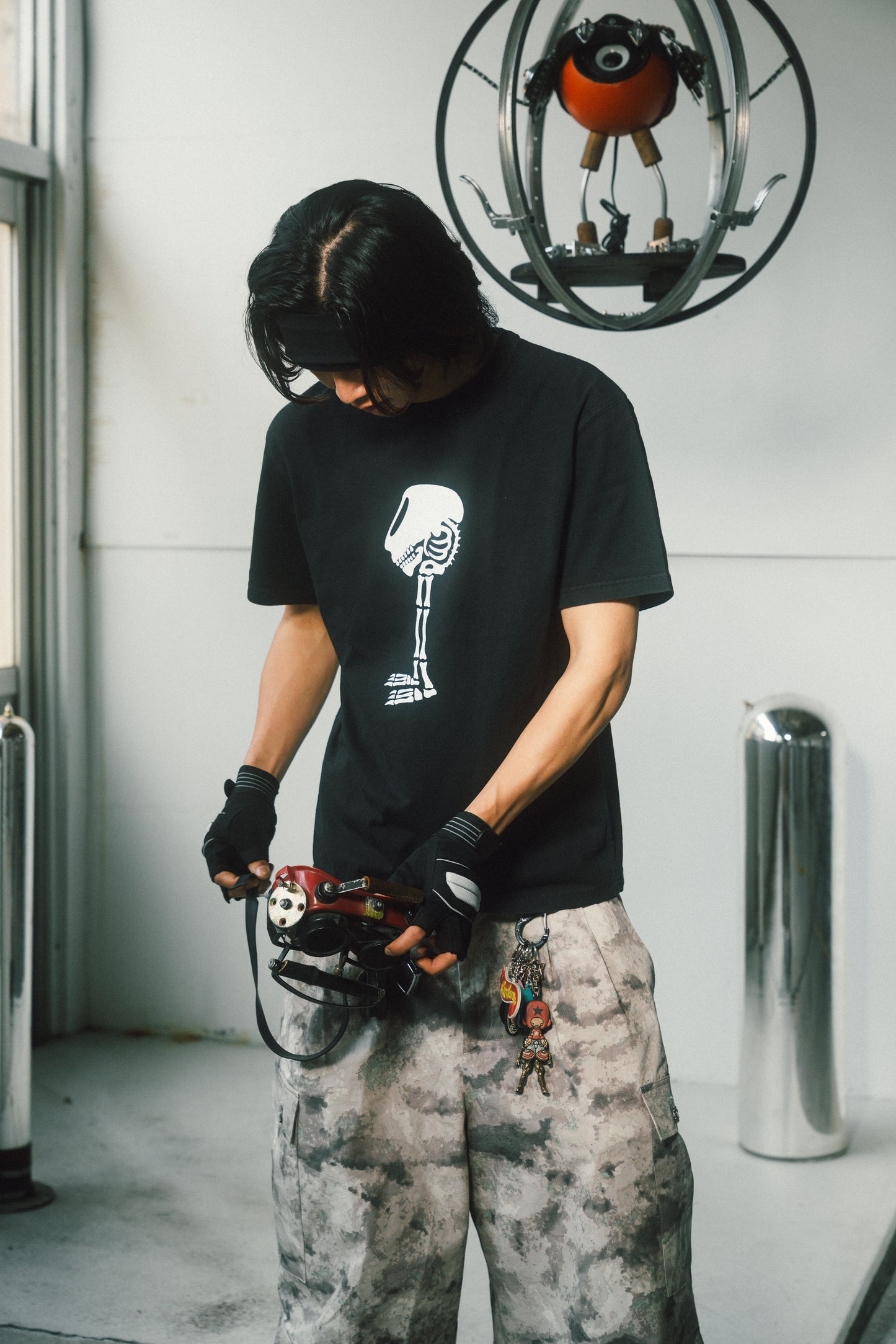 LEAKスカルTシャツ